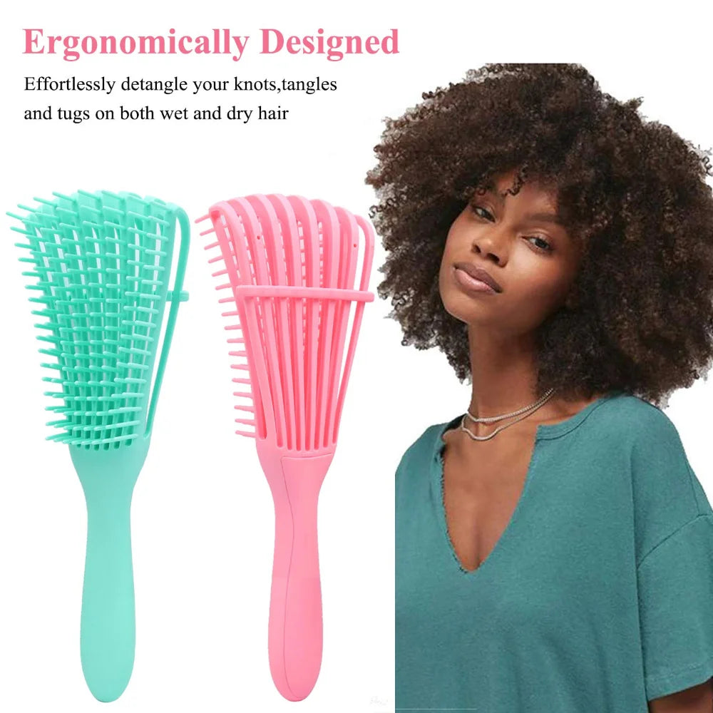 LANBENA Detangling Hair Brush – Scalp Massage Octopus Comb for Curly & Thick Hair