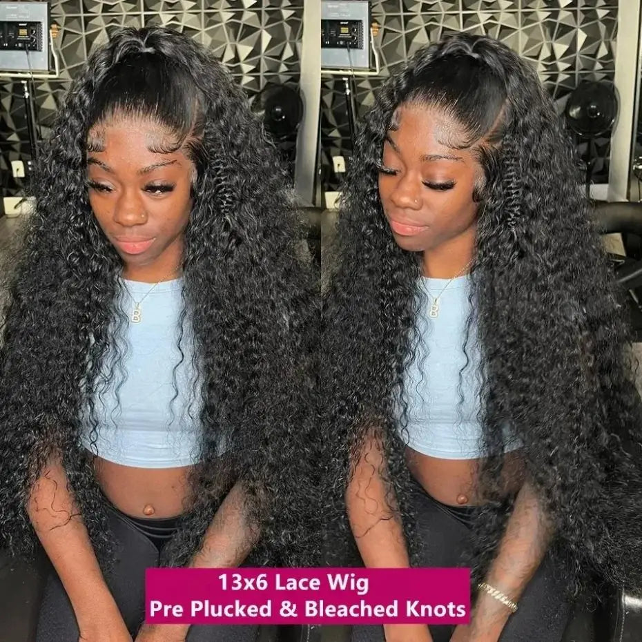 Pre Plucked Curly Lace Front Human Hair Wig for Black Women