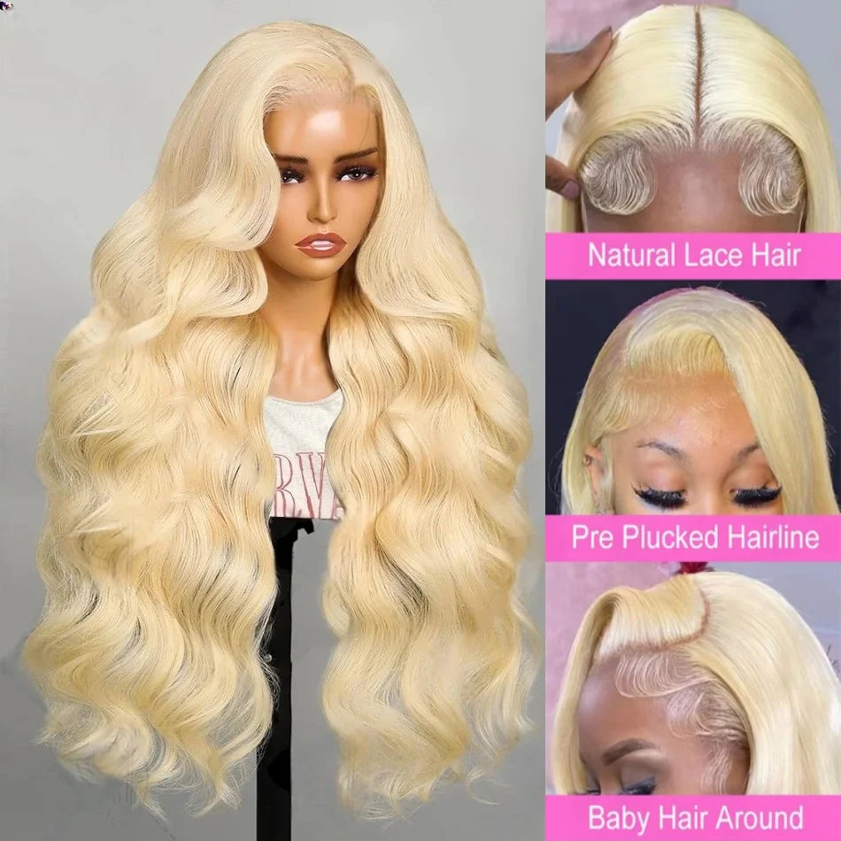 Blonde 613 Hd Lace frontal Wig 13X6 Body Wave Colored 100% Human Hair wigs Real Brazilian Hair Human Hair For Women