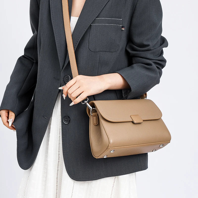 Badiman Genuine Leather Handbag – Women’s Luxury Cowhide Tote & Crossbody Shoulder Bag