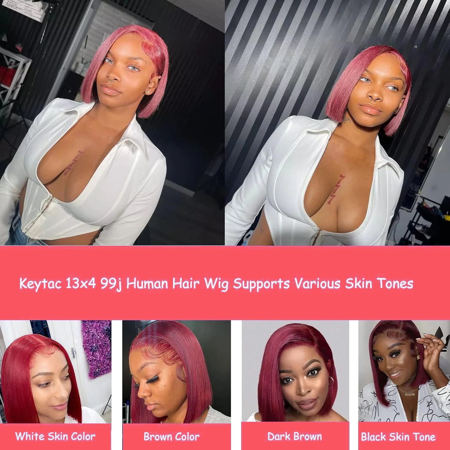99J Burgundy Lace Front Wigs 13x4 Straight Short Bob Wig Human Hair Bob Wigs for Black Women Pre Plucked Natural Hairline