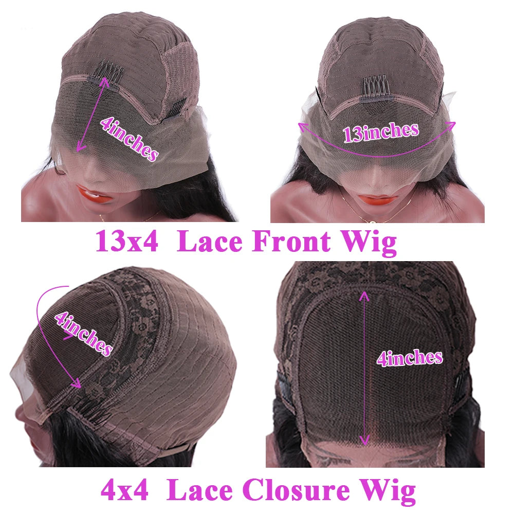 Short Bob Kinky Curly Human Hair Wig – 4C Edges Lace Front & 4x4 Closure, Transparent Lace Natural Hairline (100% Remy)