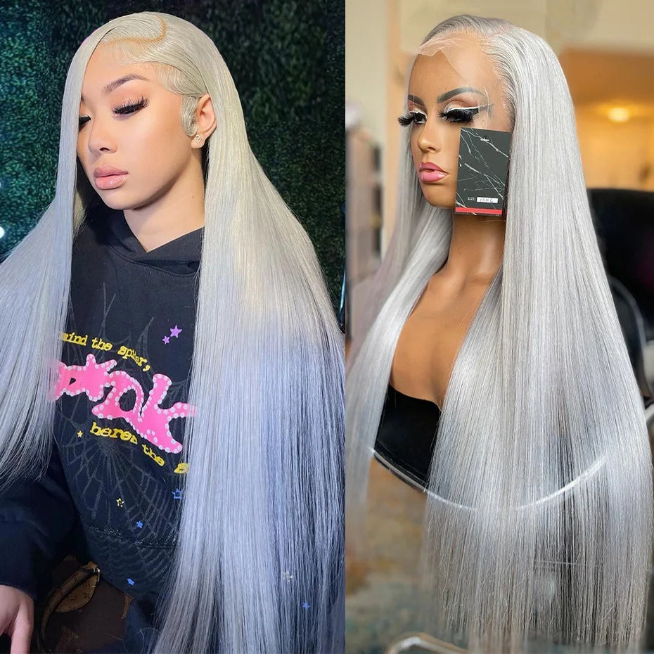 13x6 Teal Ocean Blue Lace Front Wig Human Hair Body Wave 613 Blonde Lace Frontal Wig Preplucked Mint Green Color Human Hair Wigs