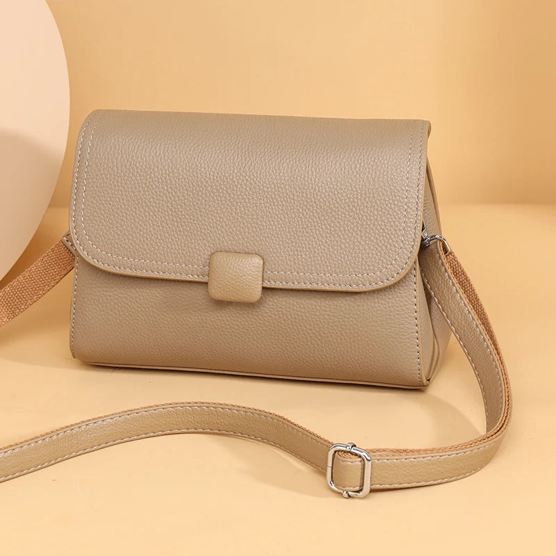 Badiman Genuine Leather Handbag – Women’s Luxury Cowhide Tote & Crossbody Shoulder Bag
