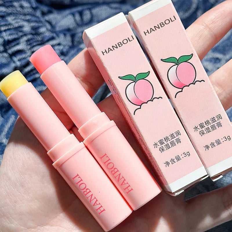 Peach Lip Balm – Hydrating Jelly Lipstick with Color-Changing Moisturizer
