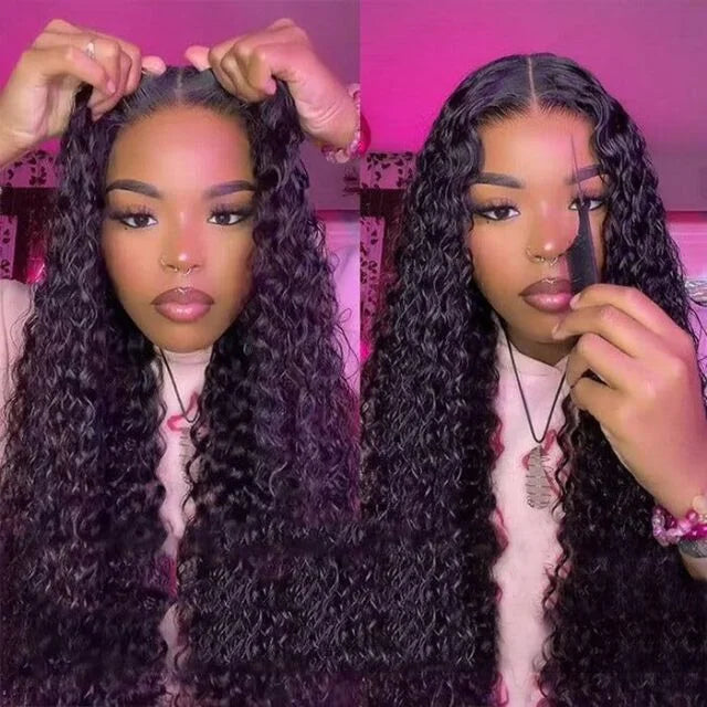 250 Density Wear And Go Deep Wave Glueless Wig Human Hair For Women 7x5 13x6 Hd Frontal Curly Lace Front Wigs