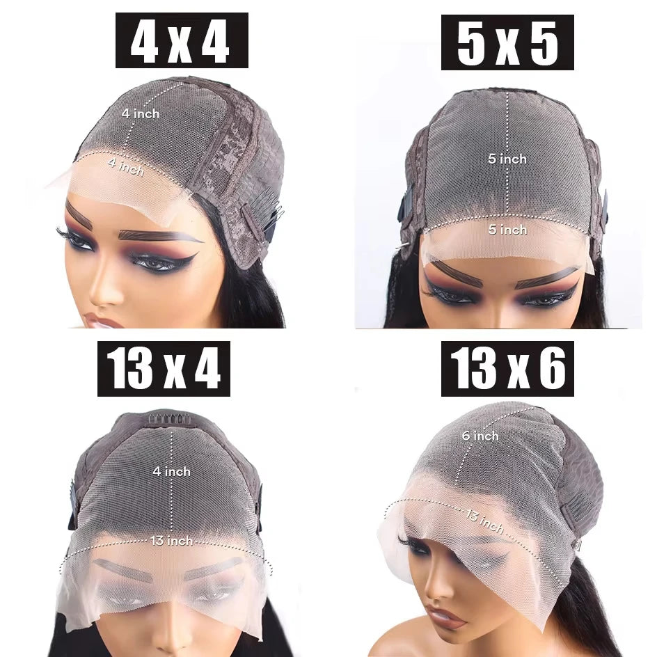 Body Wave Short Bob Wig 13x4 Lace Frontal Human Hair Wigs 4x4 Lace Closure Wig Brazilian Virgin Hair Natural Black For Women
