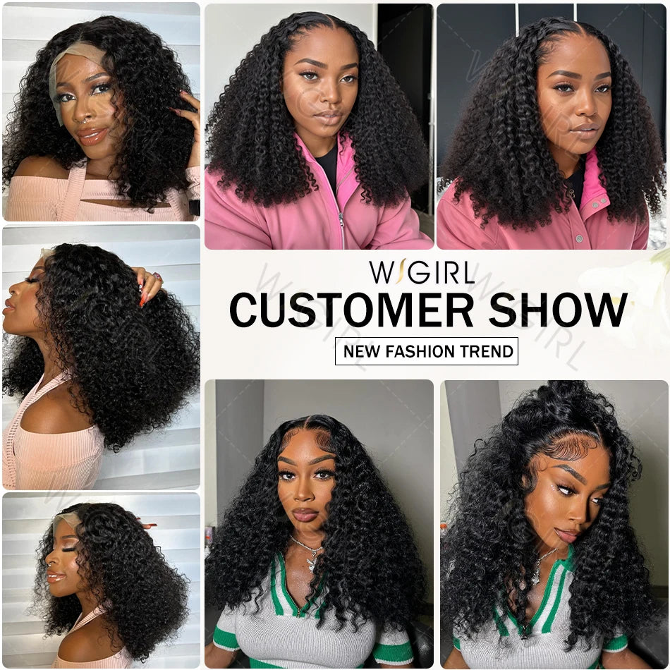 Curly Bob Lace Front Wigs - Brazilian Remy Hair
