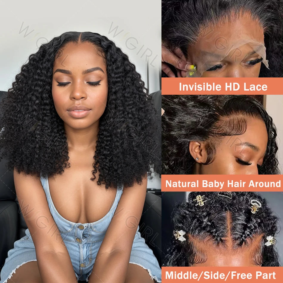 Curly Bob Lace Front Wigs - Brazilian Remy Hair