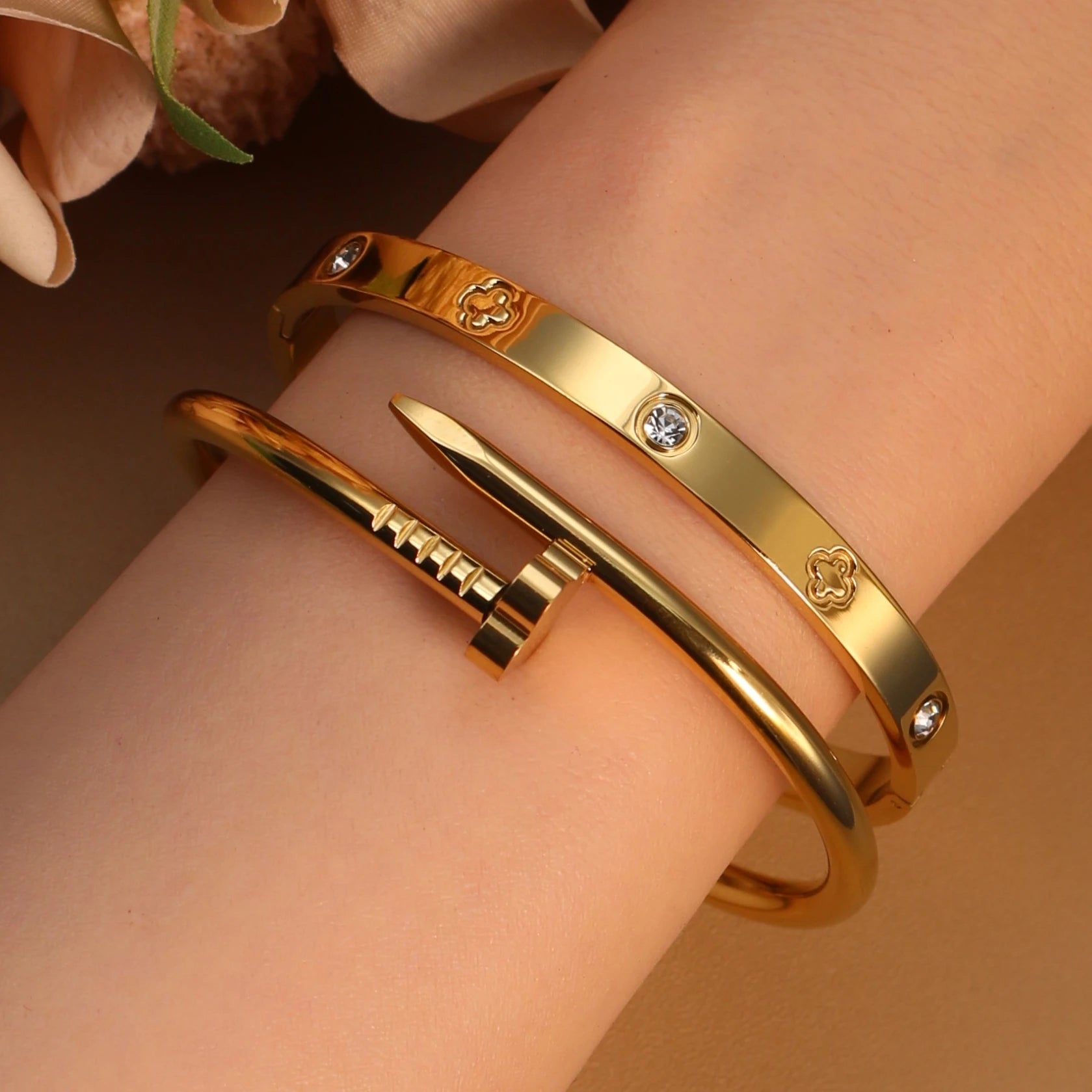 Stainless Steel Gold Bracelet for Women