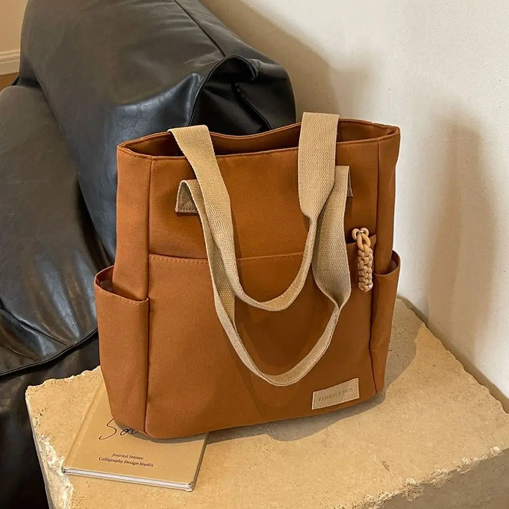 Waterproof Canvas Tote Bag – Lightweight Large Capacity Shoulder Handbag