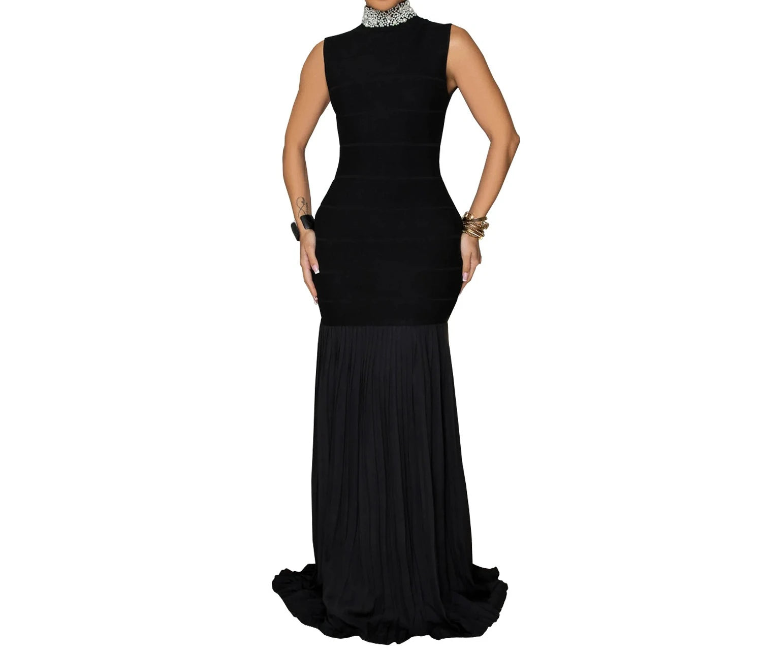 Womens Dresses Fashion Elegant Party Dresses Female Clothing Patchwork Pleated Evening Dresses Wedding Guest Woman Dress