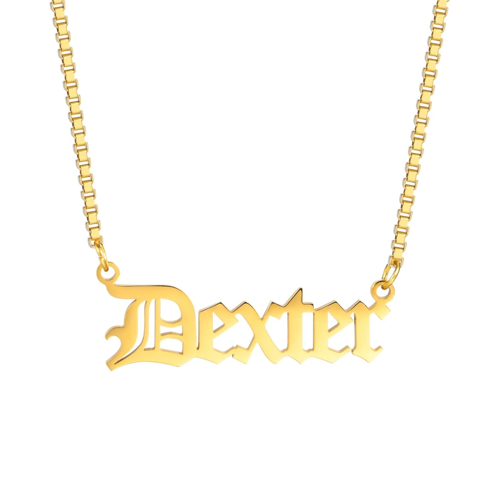 Vnox Custom Name Necklaces for Girls Boys, Stainless Steel Personalized Baby Nameplate Chokers Collar Gift Jewelry