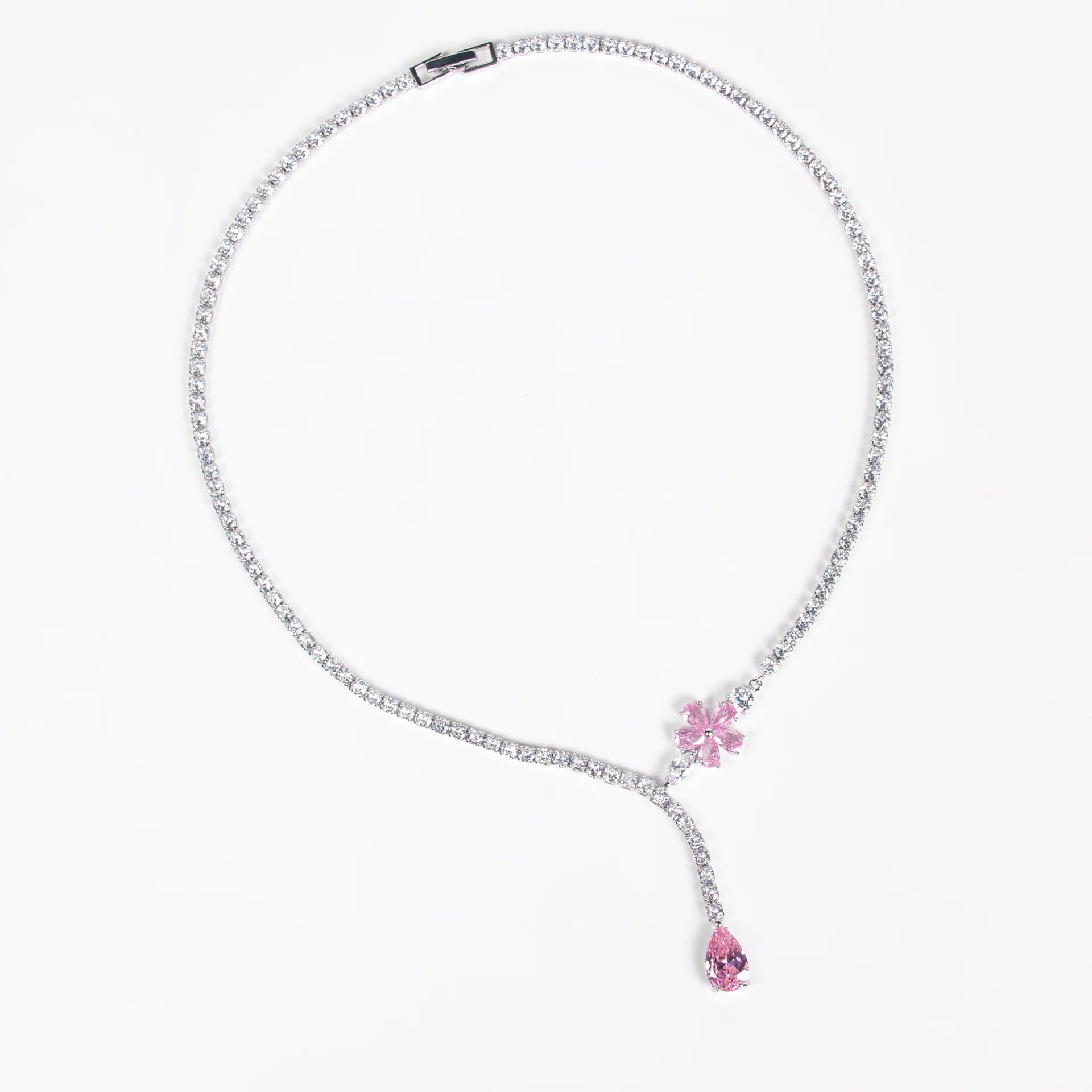 Luxury Bridal Jewerly Set Wedding Prom Party Necklace Earring Set For Women Zirconia Pendant Necklace Drop Earring Jewellery Set