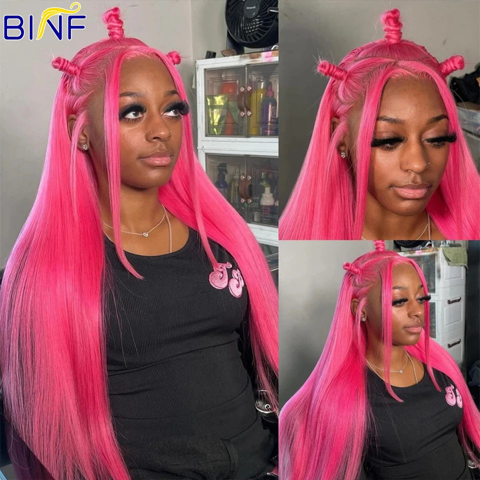 Fashion Trends Hot Pink Colored Straight Human Hair Bundles 100% Remy Hair Extensions Raw 1/3/4 Human Hair Bundles Double Weft