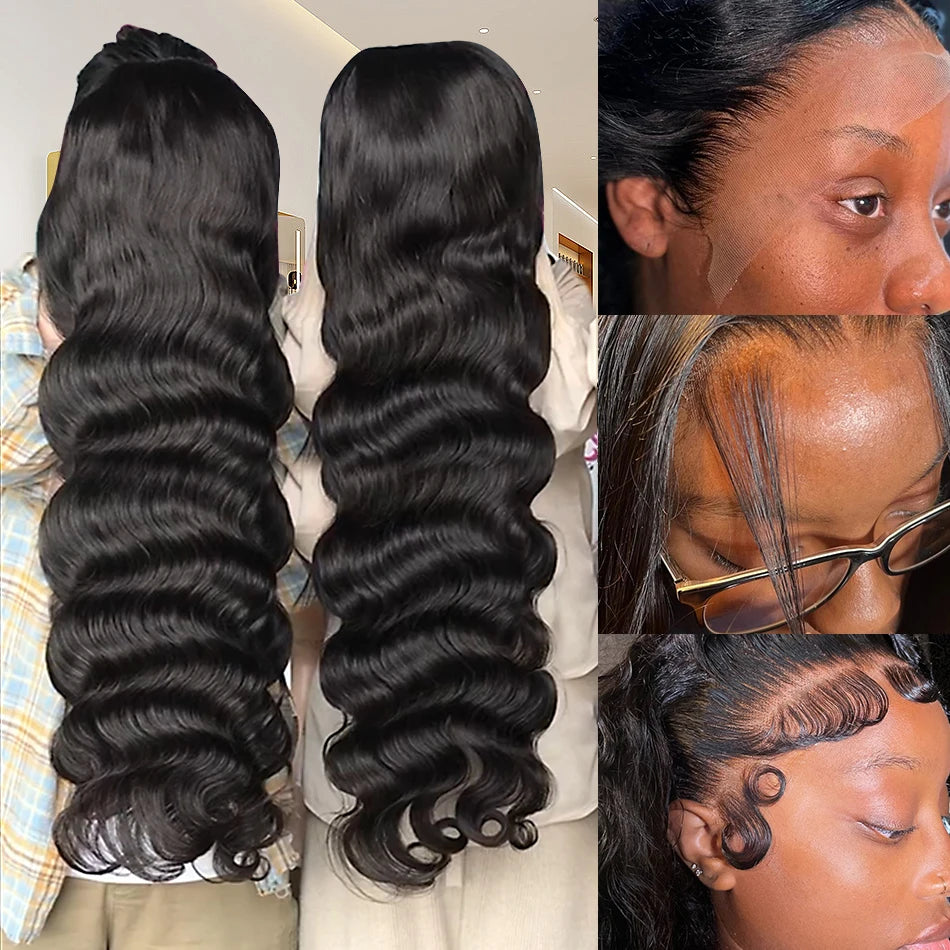 30 40 Inch HD 200% 13x6 Body Water Wave Lace Front Human Hair Wigs 13x4 Lace Frontal Wig 5x5 Glueless Closure Ready To Wear Wig