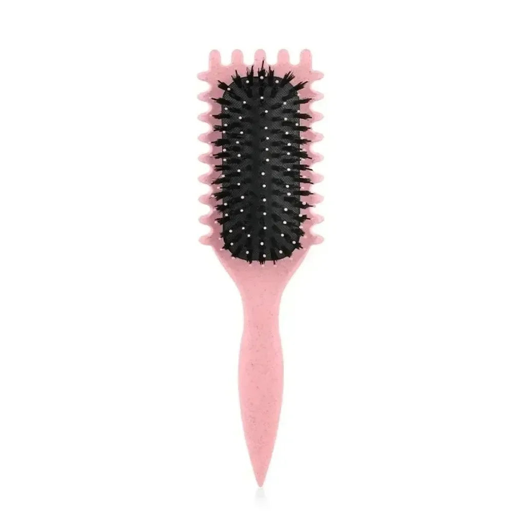 Candy Brush Curly Hair Styling Brush – Nylon Bristle Detangling & Volumizing Comb for Defined Curls