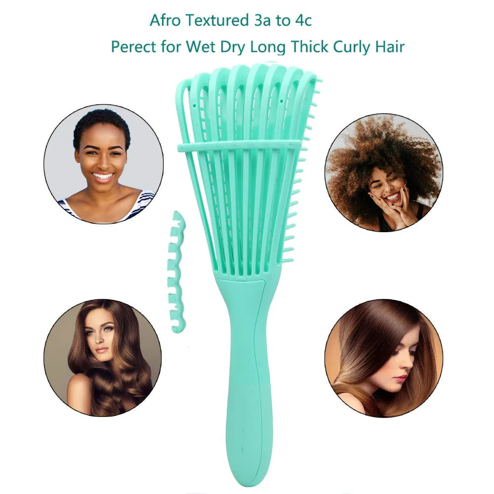 LANBENA Detangling Hair Brush – Scalp Massage Octopus Comb for Curly & Thick Hair