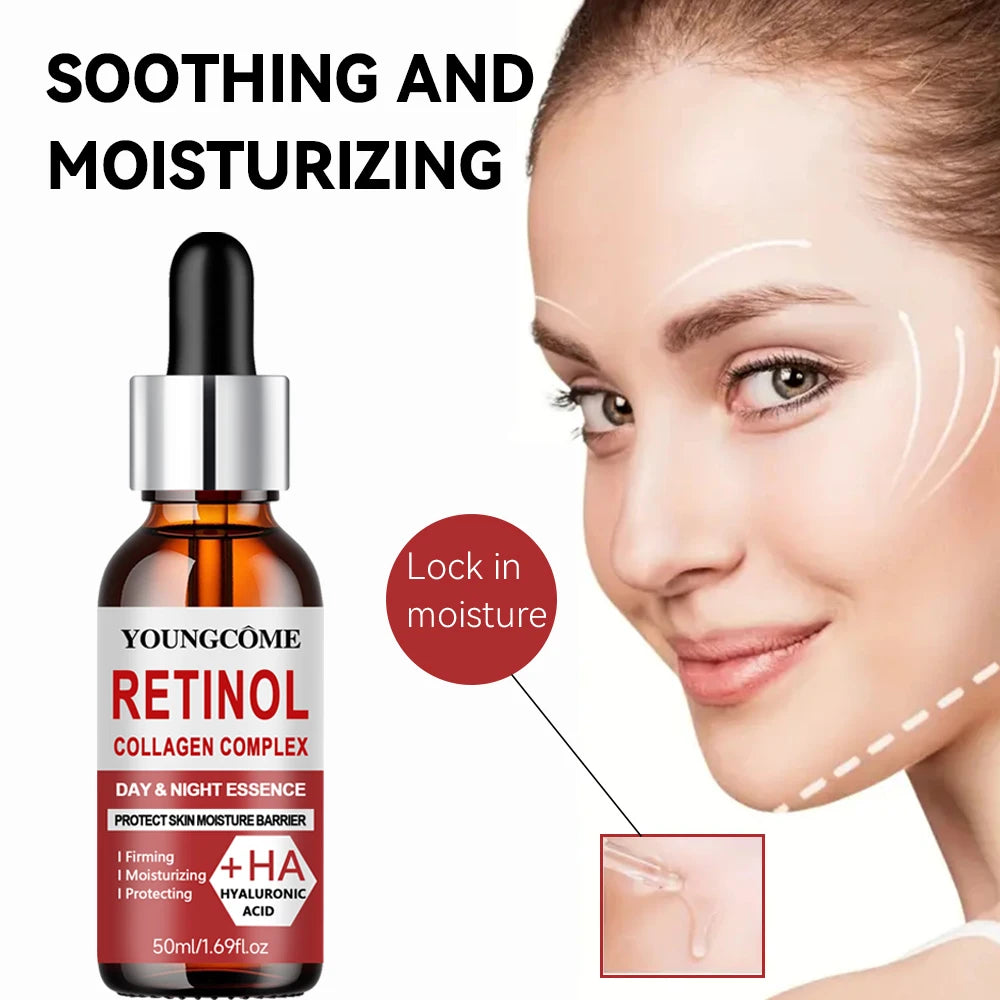 Retinol Cream & Serum Set – Anti-Aging Collagen Moisturizer with Vitamin E