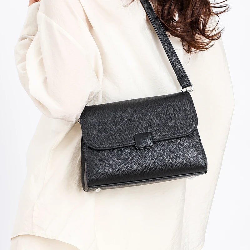 Badiman Genuine Leather Handbag – Women’s Luxury Cowhide Tote & Crossbody Shoulder Bag