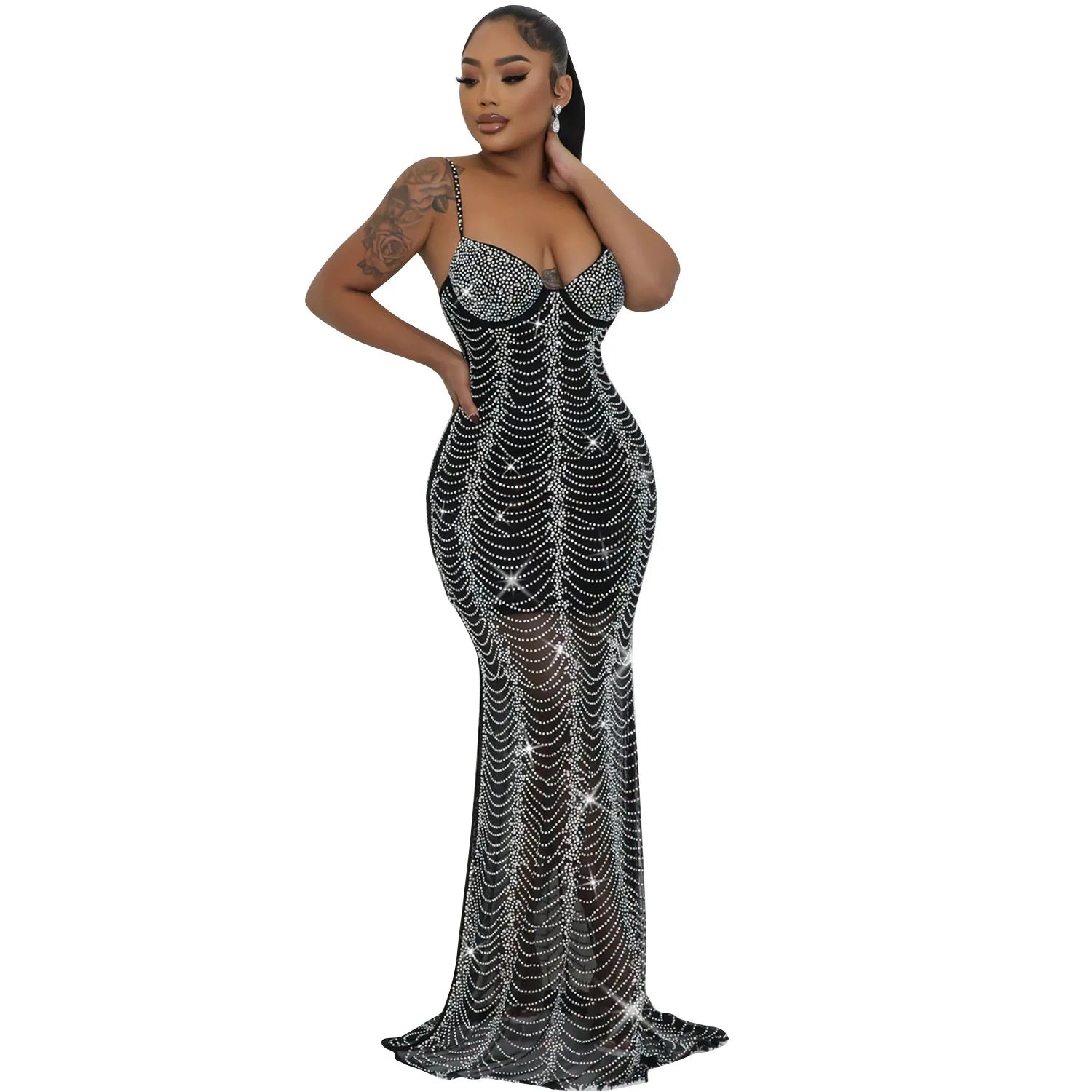 Birthday Evening Party Dress Long Strap Maxi Dresses