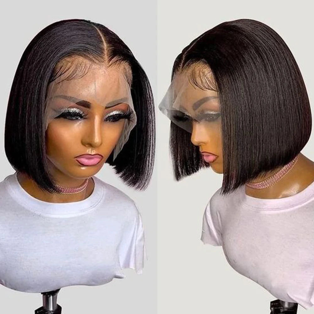Straight Human Hair Wigs 13x4 Lace Frontal Human Hair Wig Closure Wig Human Hair Wig Short Wig Human Hairs Bob Hair Wig Human