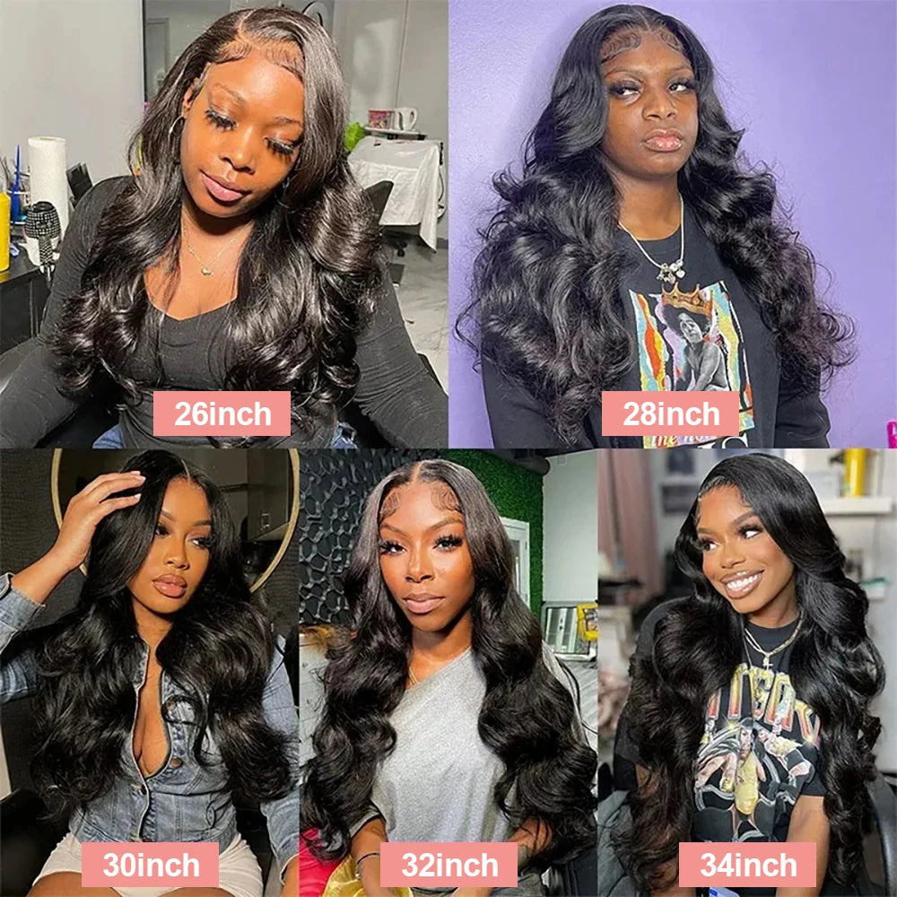 HD Body Wave Lace Front Wig for Women High-Density Brazilian Human Hair Extensions 36-40 Inch 13x6 and 13x4