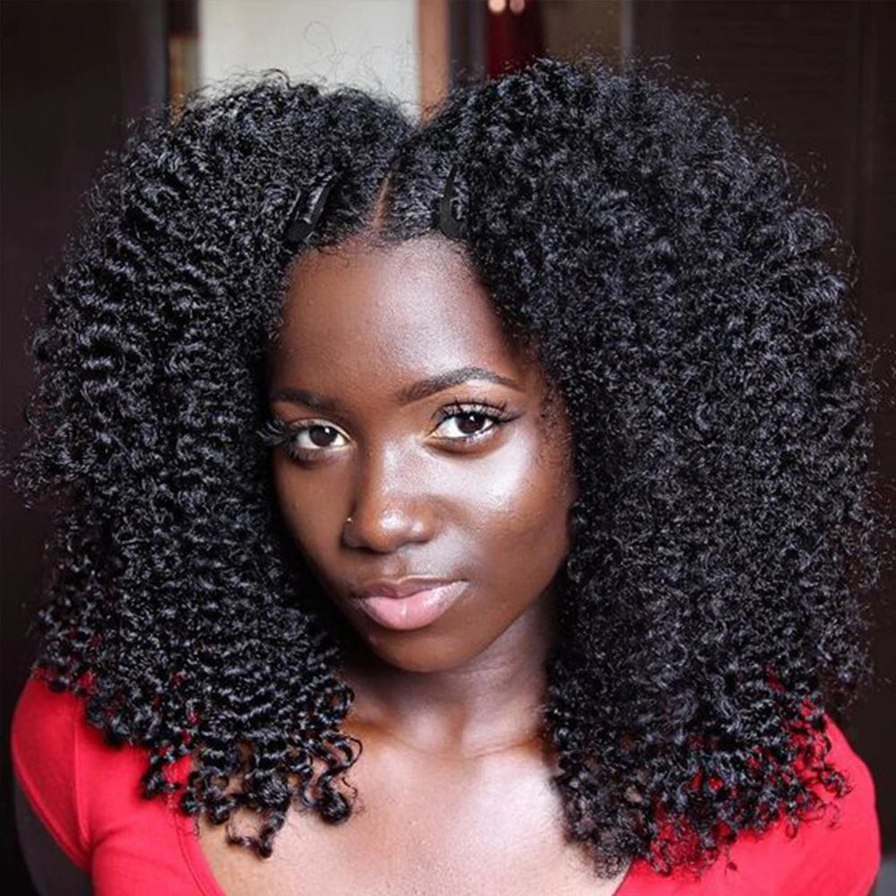 Afro Kinky Curly Bundles Mongolian Kinky Curly Hair Bundles Extension Remy 1 2 3 bundles Deal Curly Human Hair Bundles For Women