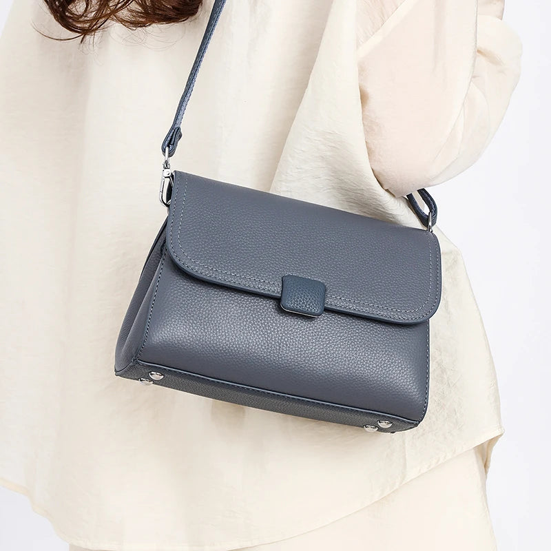 Badiman Genuine Leather Handbag – Women’s Luxury Cowhide Tote & Crossbody Shoulder Bag