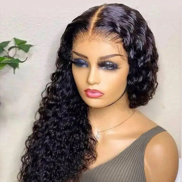 Curly Glueless Human Hair Wigs - Deep Wave Ready to Wear