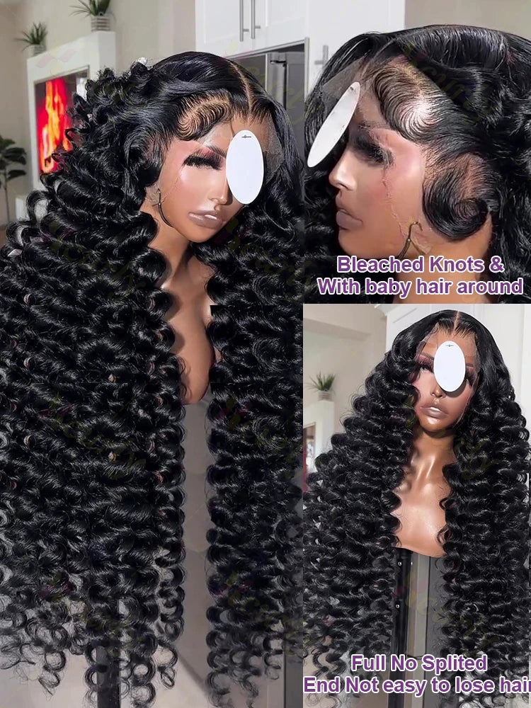 200 Density 30 Inch Curly Wigs 13x6 Hd Lace Front Loose Waves Wig Human Hair Brazilian Loose Deep Wave Wig Curly Human Hair Wig