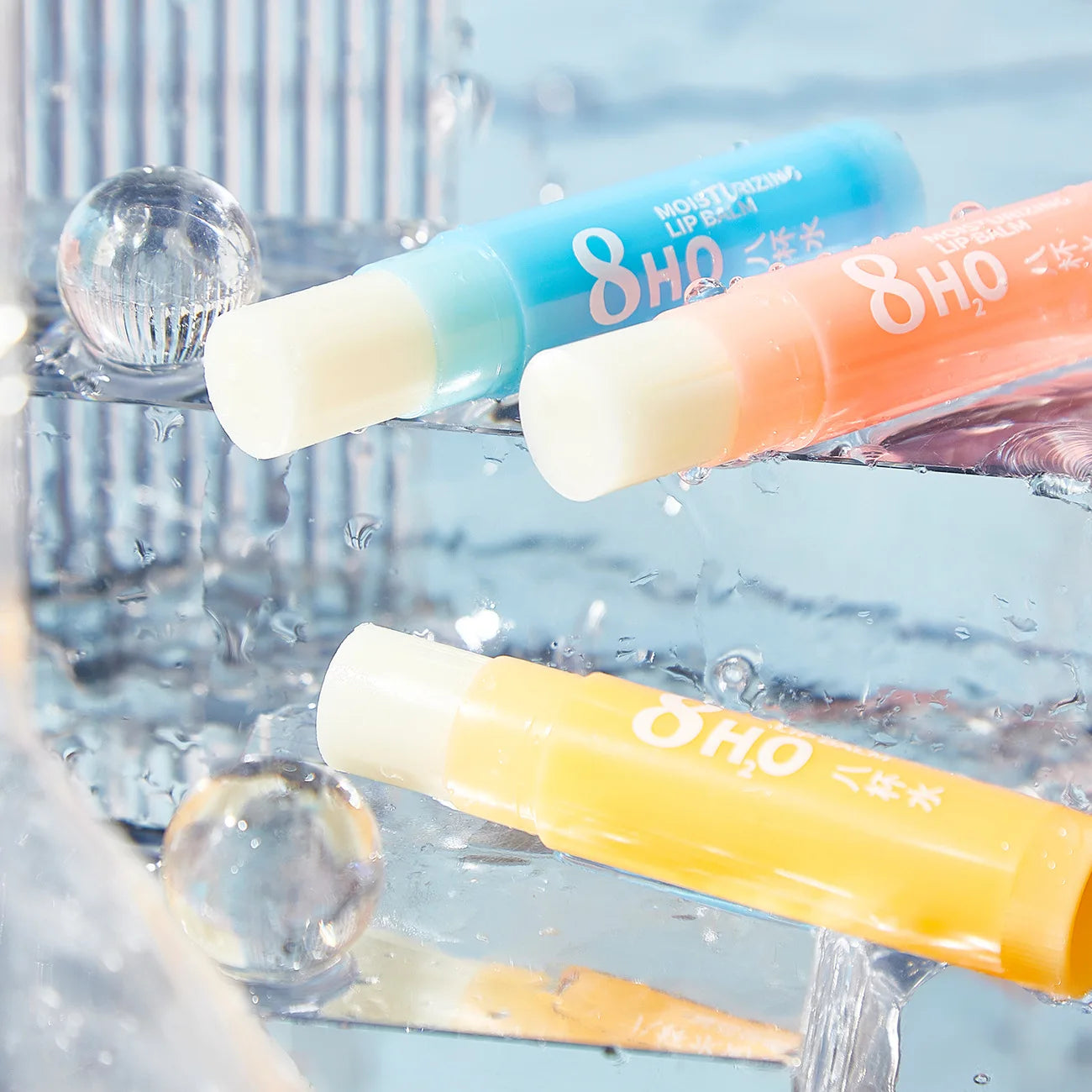 6pcs/Set Fruits Lipstick Sets Moisturizing Lip Balm Kit Orange Grape Aloe Strawberry Brightening Hydrating Lips Skin Care