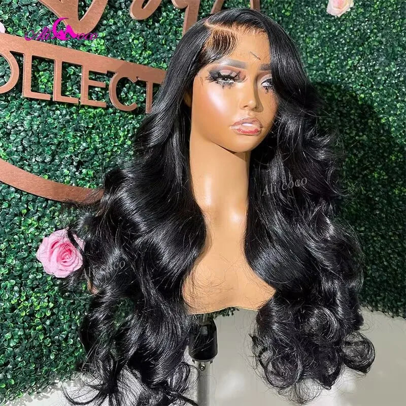Brown Pink 13x4 Body Lace Frontal Wig For Women 12A Pink Hightlight Lace Front Human Hair Wigs Preplucked