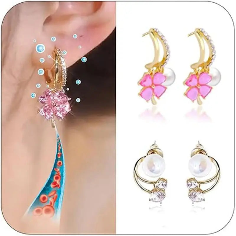 Lymphatic Magnetotherapy Earring Flysmus Halolux Earring Lymphvity Therapy Germanium Lymph Drainage Earrings Gift for Girlfriend