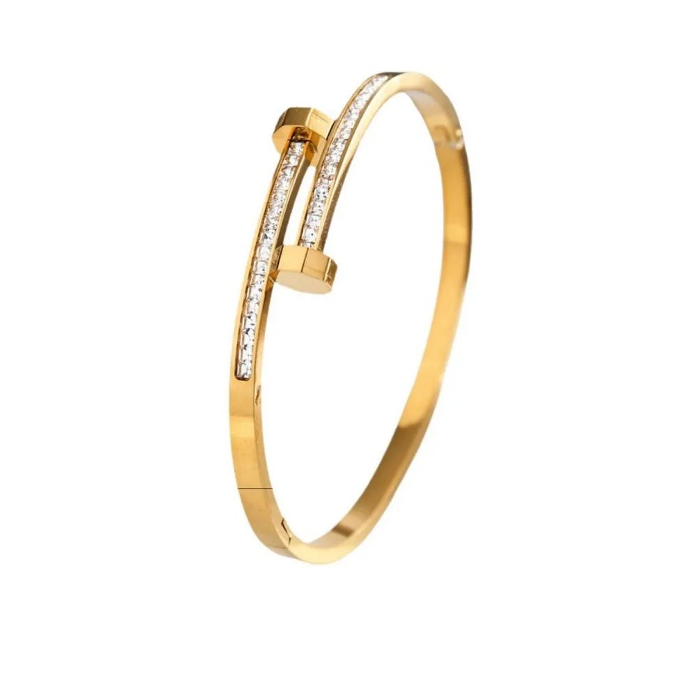 Zircon Stainless Steel Bangles for Women