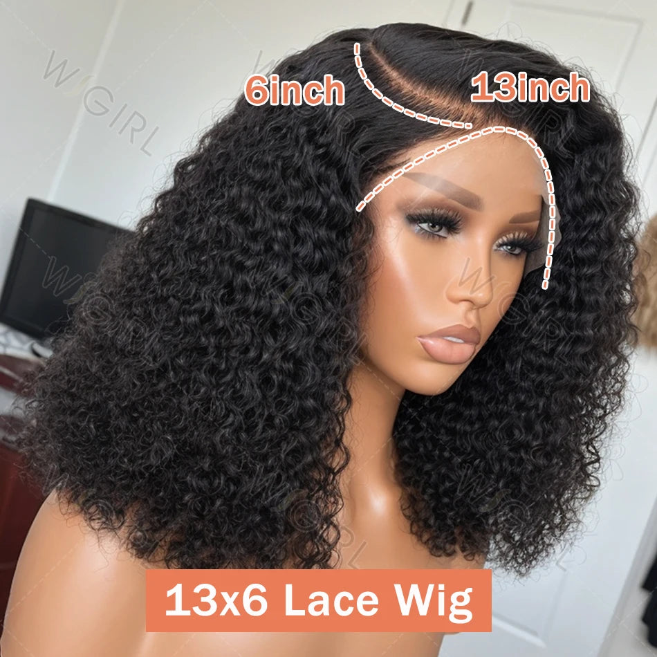 Curly Bob Lace Front Wigs - Brazilian Remy Hair