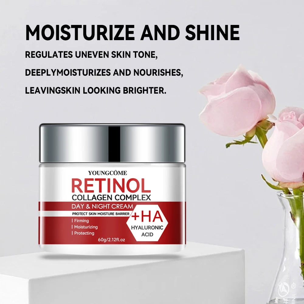 Retinol Cream & Serum Set – Anti-Aging Collagen Moisturizer with Vitamin E