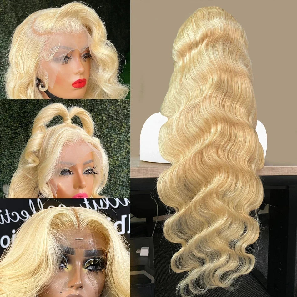 Blonde 613 Hd Lace frontal Wig 13X6 Body Wave Colored 100% Human Hair wigs Real Brazilian Hair Human Hair For Women