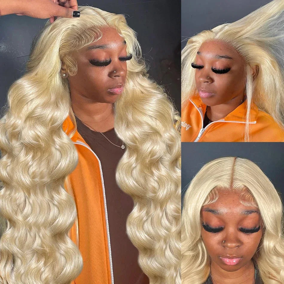 250% HD 30 40 42 Inch 613 Blonde 13x6 Lace Front Human Hair Wigs Body Wave 13x4 Lace Frontal Transparent Brazilian Remy Wig