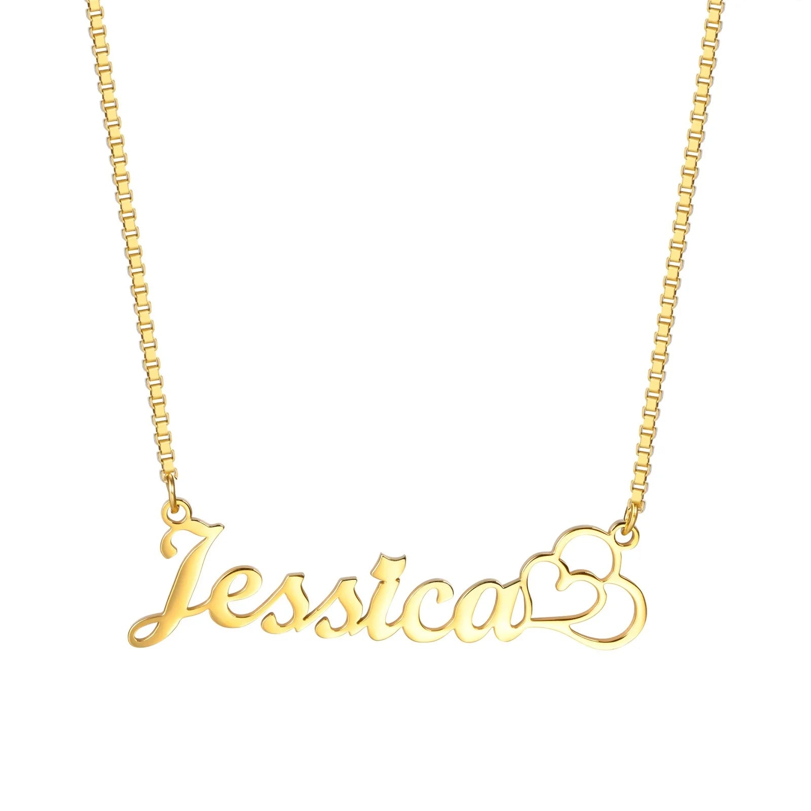 Vnox Custom Name Necklaces for Girls Boys, Stainless Steel Personalized Baby Nameplate Chokers Collar Gift Jewelry