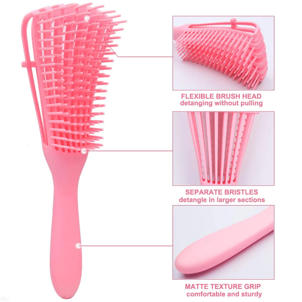 LANBENA Detangling Hair Brush – Scalp Massage Octopus Comb for Curly & Thick Hair