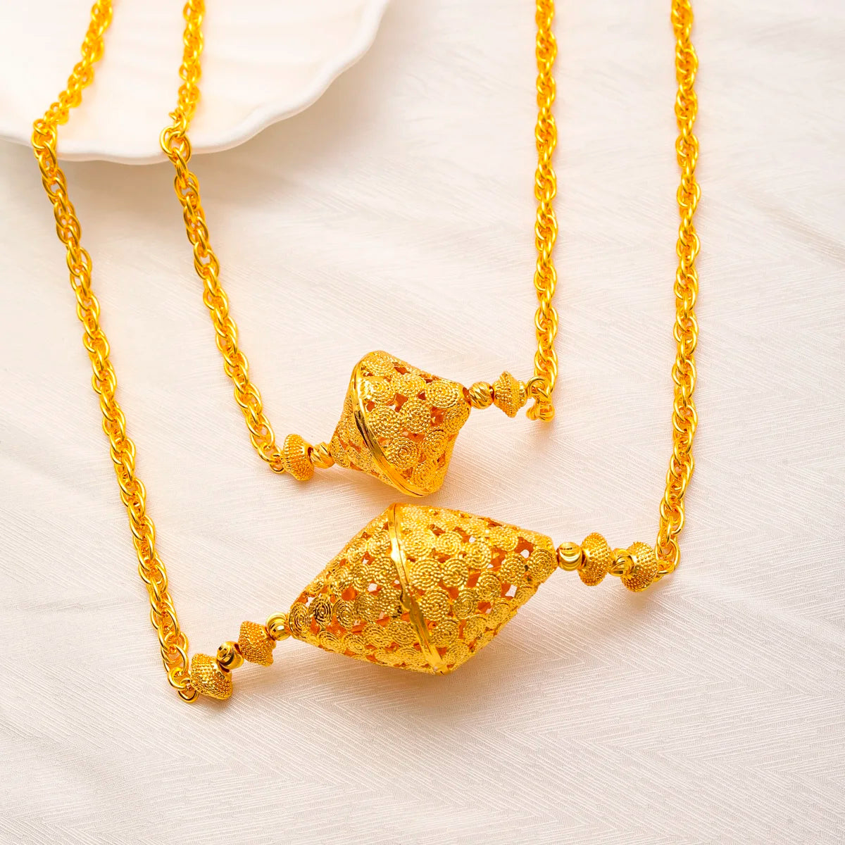 Indian 24K Gold Color Necklace Earrings Jewelry Sets Nigerian Party Bridal Wedding Women