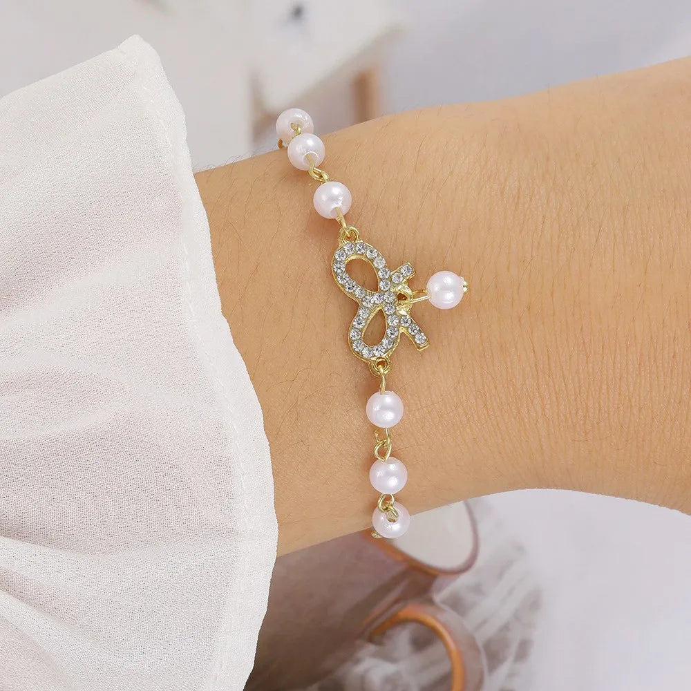 Y2K Zircon Ins Bracelets for Women Korean Fashion Sweet Girls Sparkling Hollow Heart Delicate Chain Bracelet Party Jewelry