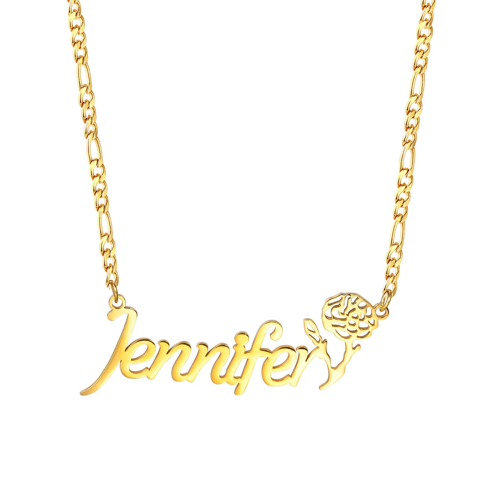 Vnox Custom Name Necklaces for Girls Boys, Stainless Steel Personalized Baby Nameplate Chokers Collar Gift Jewelry