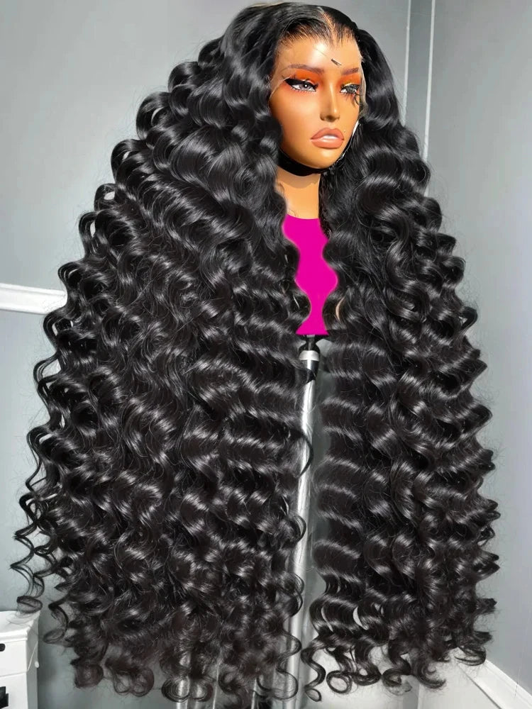 200 Density 30 Inch Curly Wigs 13x6 Hd Lace Front Loose Waves Wig Human Hair Brazilian Loose Deep Wave Wig Curly Human Hair Wig