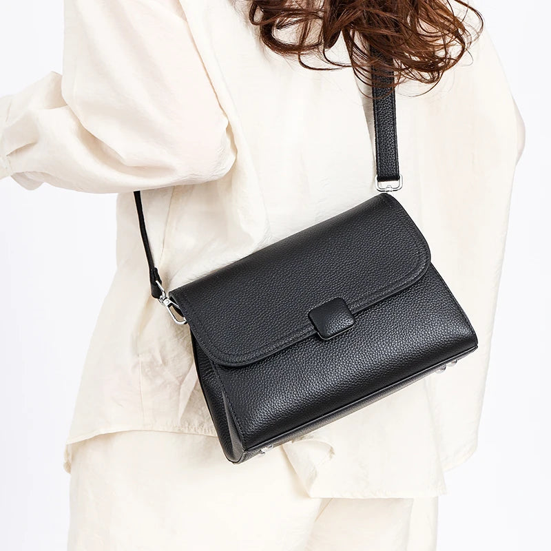 Badiman Genuine Leather Handbag – Women’s Luxury Cowhide Tote & Crossbody Shoulder Bag