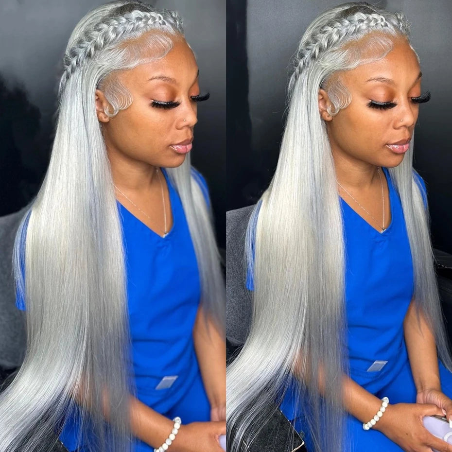 13x6 Teal Ocean Blue Lace Front Wig Human Hair Body Wave 613 Blonde Lace Frontal Wig Preplucked Mint Green Color Human Hair Wigs