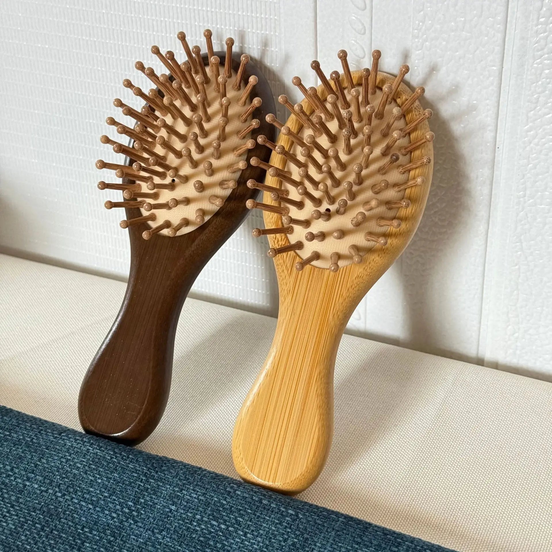 Premium Wooden Bamboo Hair Brush – Anti-Hair Loss Comb with Massage Scalp Teeth