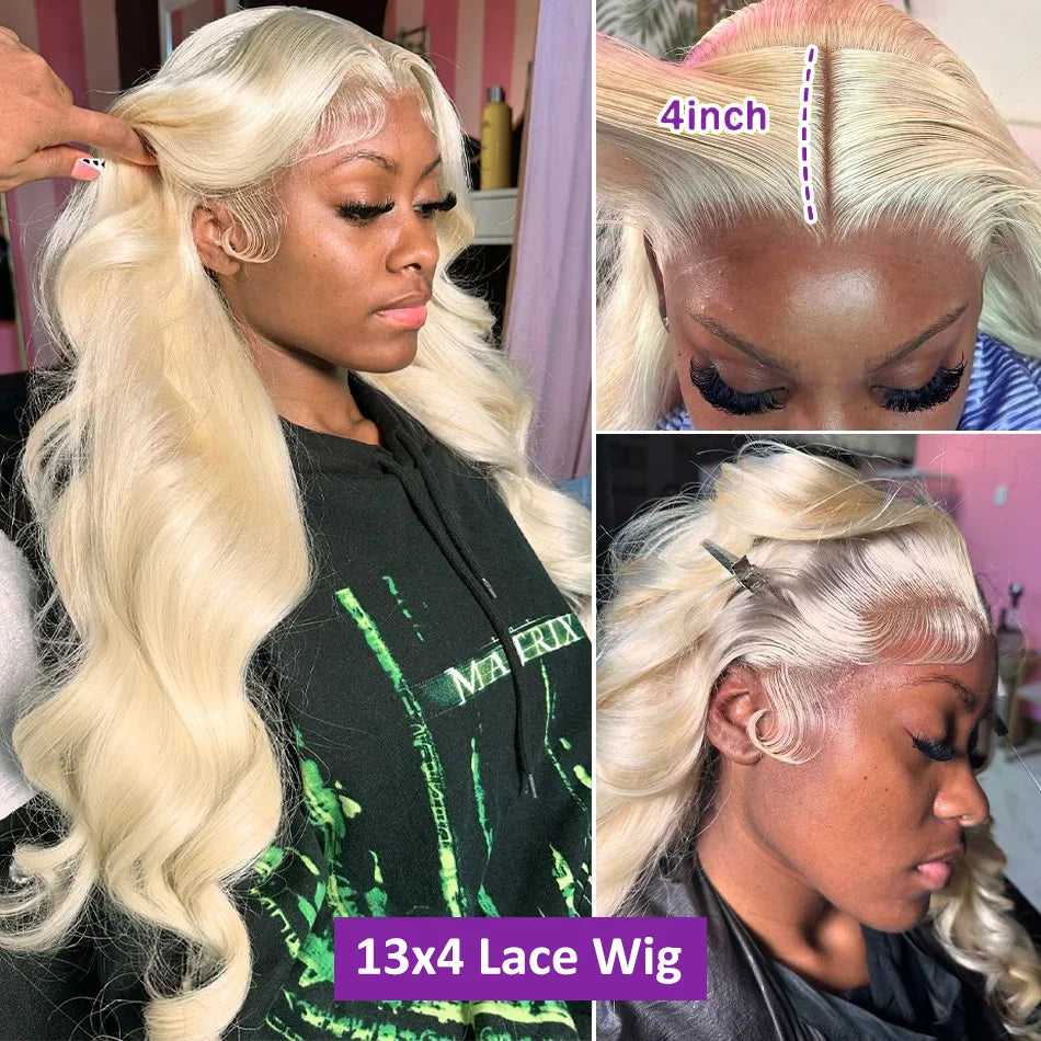 250% HD 30 40 42 Inch 613 Blonde 13x6 Lace Front Human Hair Wigs Body Wave 13x4 Lace Frontal Transparent Brazilian Remy Wig