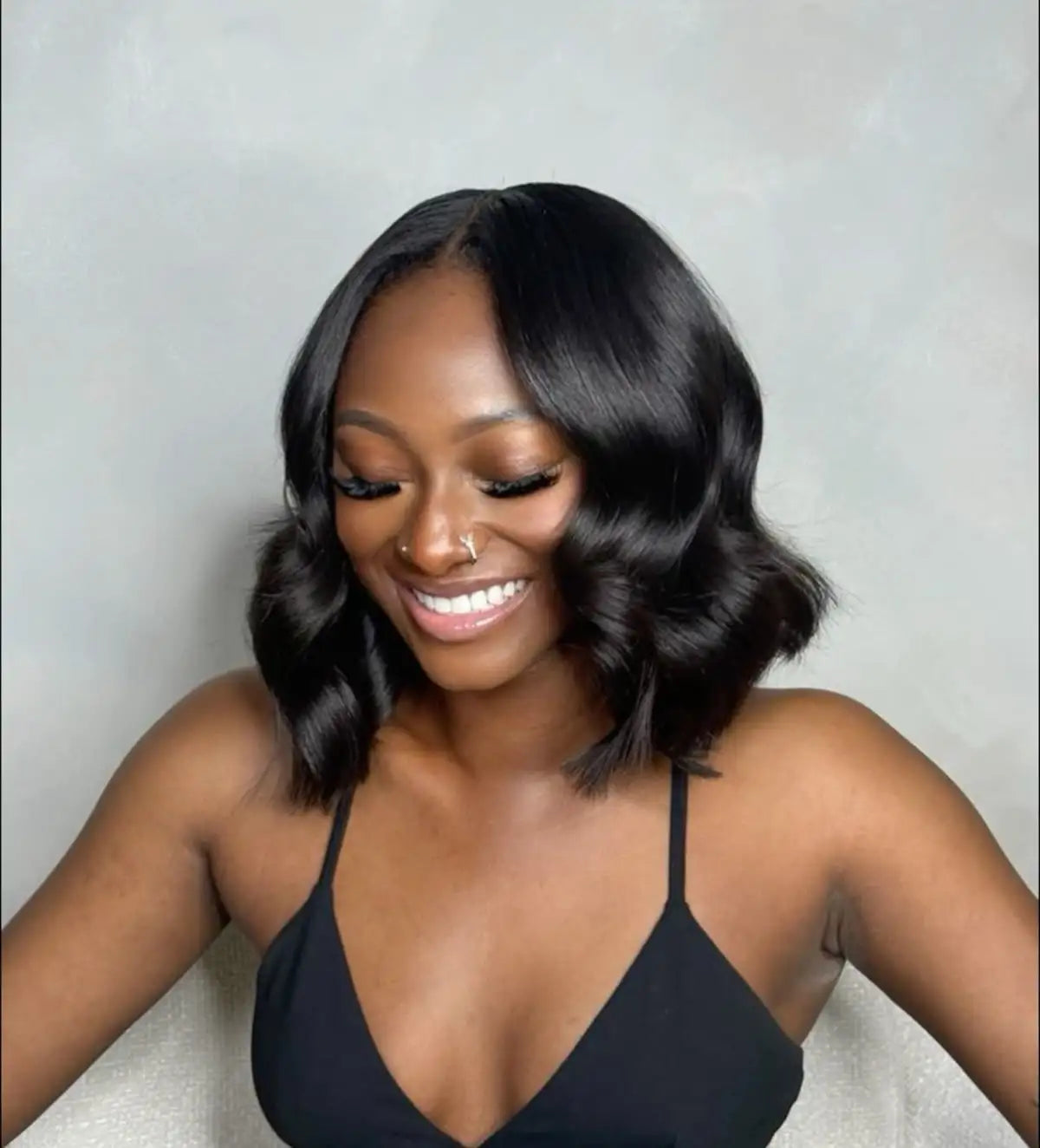 Body Wave Short Bob Wig 13x4 Lace Frontal Human Hair Wigs 4x4 Lace Closure Wig Brazilian Virgin Hair Natural Black For Women